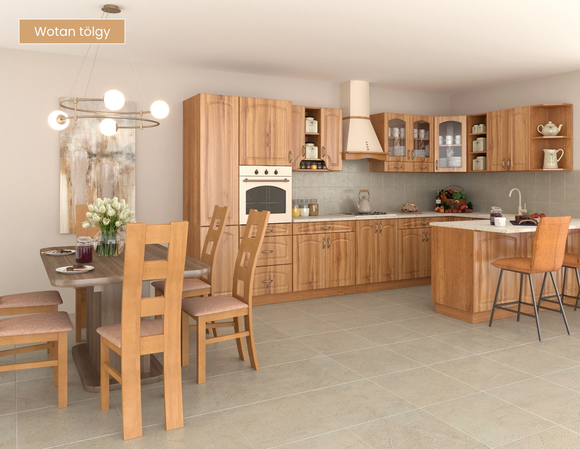 Divian Konyhaműhelyek - Váci út - rusztikus Zille konyhabútor